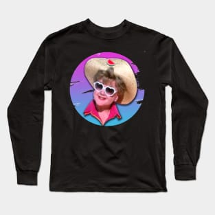 Jessica Fletcher- Retro Brush Paint Long Sleeve T-Shirt